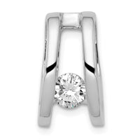 14k White Gold AAA 5.25mm Diamond Slide