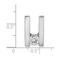14k White Gold VS 5.25mm Diamond Slide