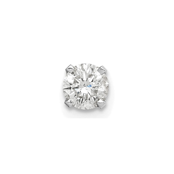 14k White Gold AA Quality Complete Diamond Stud Earring