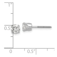 14k White Gold AA Quality Complete Diamond Stud Earring