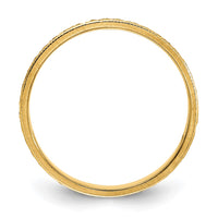 14k 3mm Design Etched Wedding Band