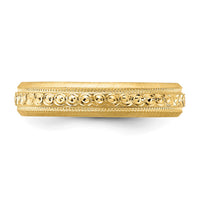 14k 3mm Design Etched Wedding Band