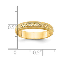 14k 3mm Design Etched Wedding Band