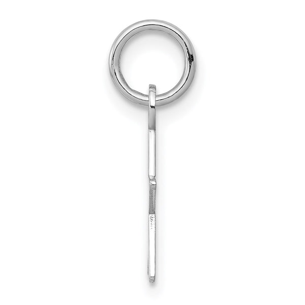 14k White Gold Plain .013 Gauge Engravable Star Charm