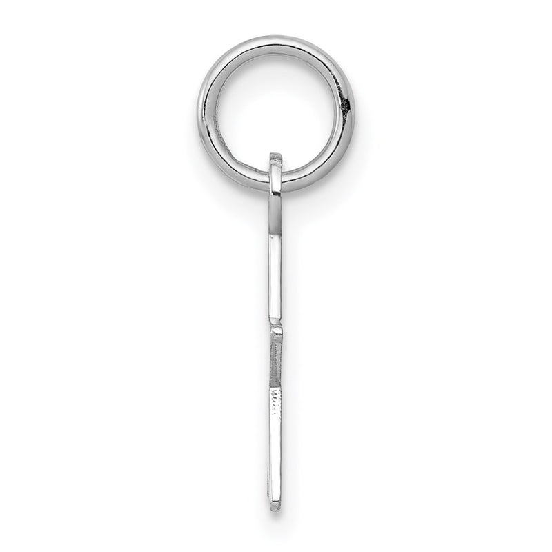 14k White Gold Plain .013 Gauge Engravable Star Charm