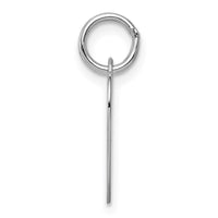 14k White Gold Plain .035 Gauge Engravable Heart Charm