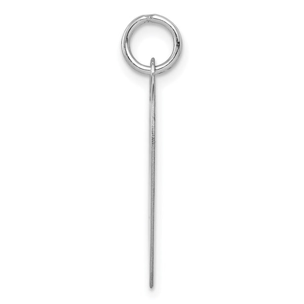 14k White Gold Plain .013 Gauge Engravable Heart Charm