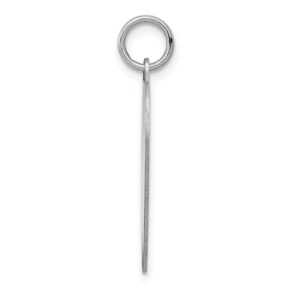 14k White Gold Plain .013 Gauge Engravable Heart Charm