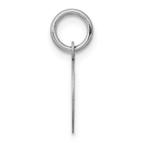 14k White Gold Plain .011 Gauge Round Engravable Disc Charm