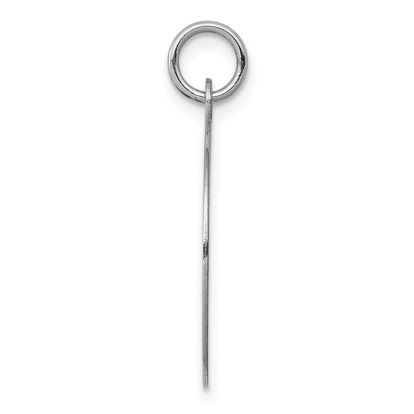 14k White Gold Plain .013 Gauge Round Engravable Disc Charm