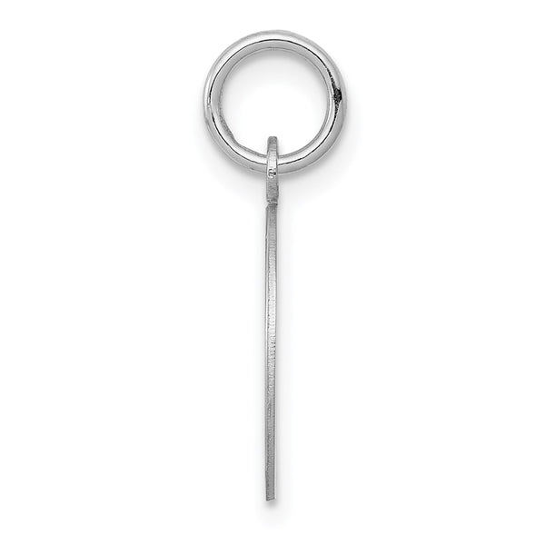 14k White Gold Plain .013 Gauge Round Engravable Disc Charm