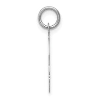 14k White Plain Medium.035 Depth Facing Right Engravable Boy Charm