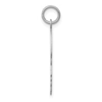 14k White Plain Medium.011 Depth Facing Right Engravable Boy Charm