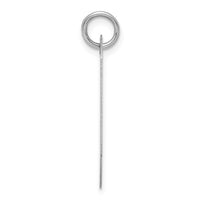 14k White Gold Plain .009 Gauge Engraveable Dog Tag Disc Charm