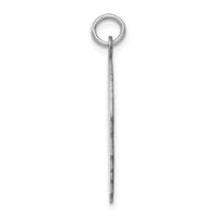 14k White Plain Large.013 Depth Facing Right Engravable Boy Charm