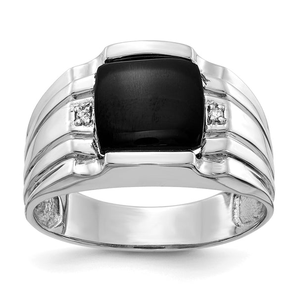 14k White Gold VS Diamond men's ring