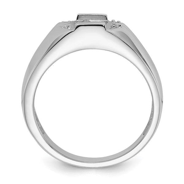 14k White Gold Men's ring mounting