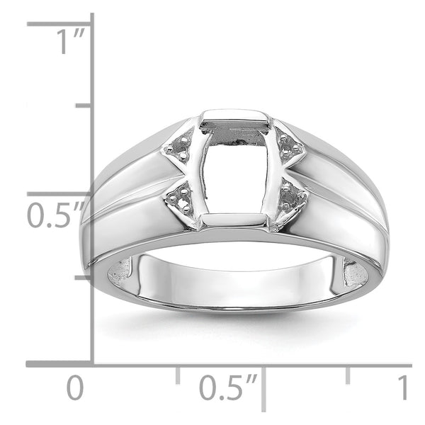 14k White Gold Men's ring mounting