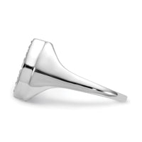 14k White Gold AAA Diamond men's ring