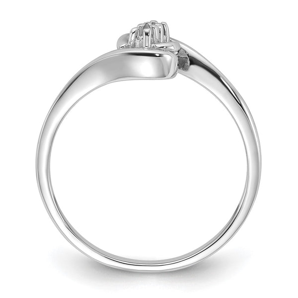 14k White Gold Polished Diamond Ring Mounting