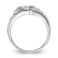 14k White Gold VS Diamond heart ring
