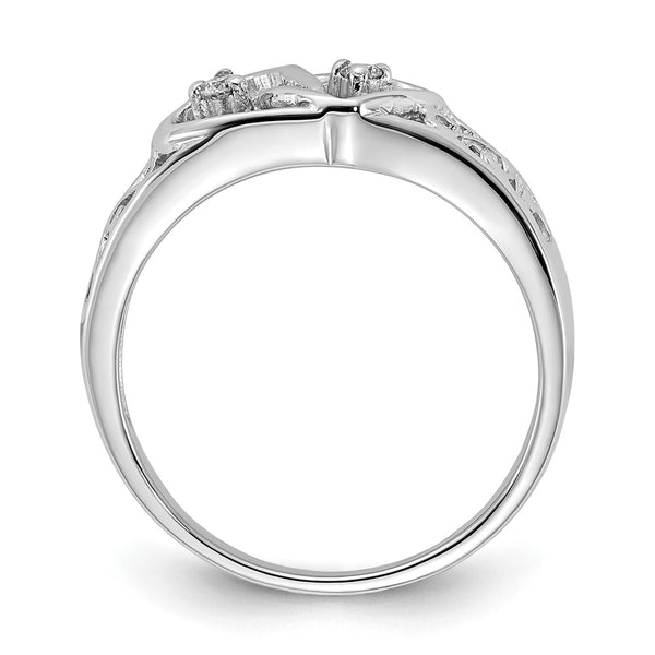 14k White Gold VS Diamond heart ring