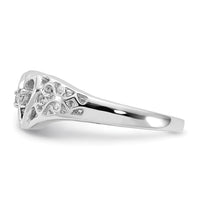 14k White Gold VS Diamond heart ring