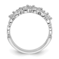 14k White Gold Polished .30ct. Diamond Heart Ring Mounting