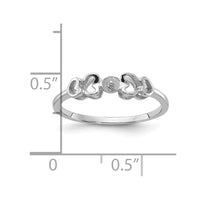 14k White Gold Polished Pearl Heart Ring Mounting