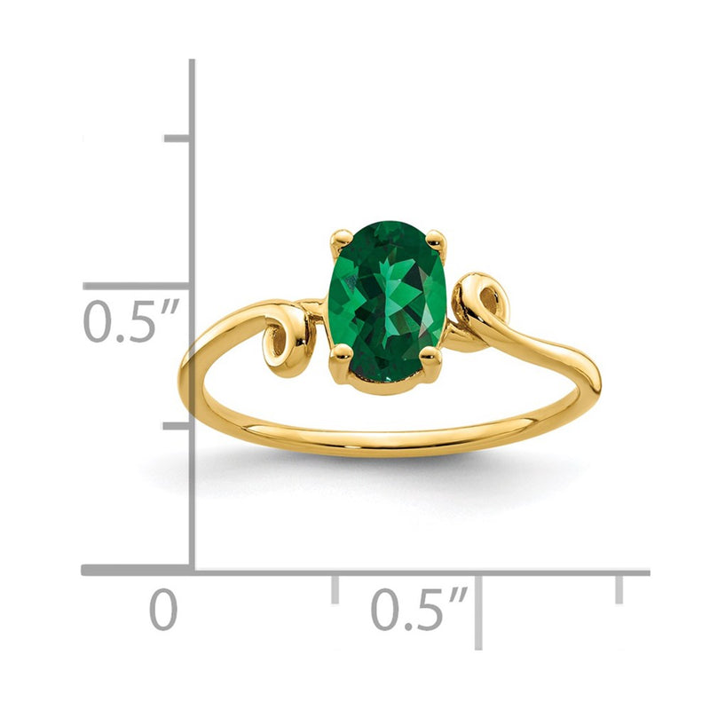 14k 7x5mm Oval Mount St. Helens ring