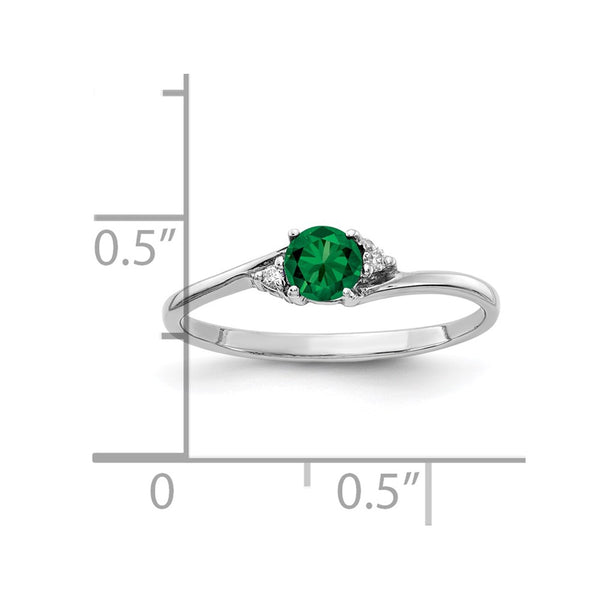 14k White Gold 4mm Mount St. Helens VS Diamond ring