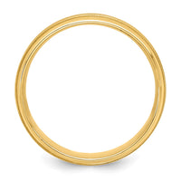 14k Yellow Gold Standard Comfort Fit Brush Satin Fancy Band