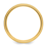 14k Yellow Gold Standard Comfort Fit Brush Satin Fancy Band