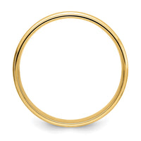 14k Yellow Gold Standard Comfort Fit Brush Satin Fancy Band