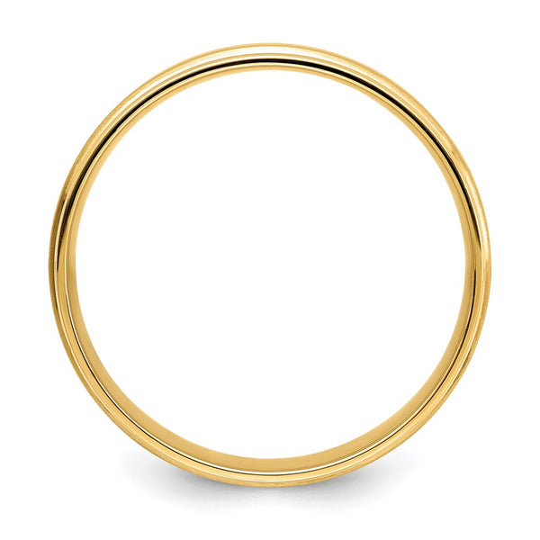 14k Yellow Gold Standard Comfort Fit Brush Satin Fancy Band