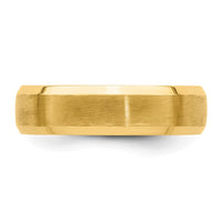 14k Yellow Gold Light Comfort Fit Brush Satin Fancy Band