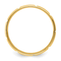 14k Yellow Gold Light Comfort Fit Brush Satin Fancy Band