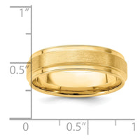 14k Yellow Gold Light Comfort Fit Brush Satin Fancy Band
