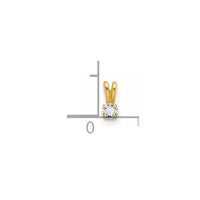 14k Childrens Tiny CZ Pendant
