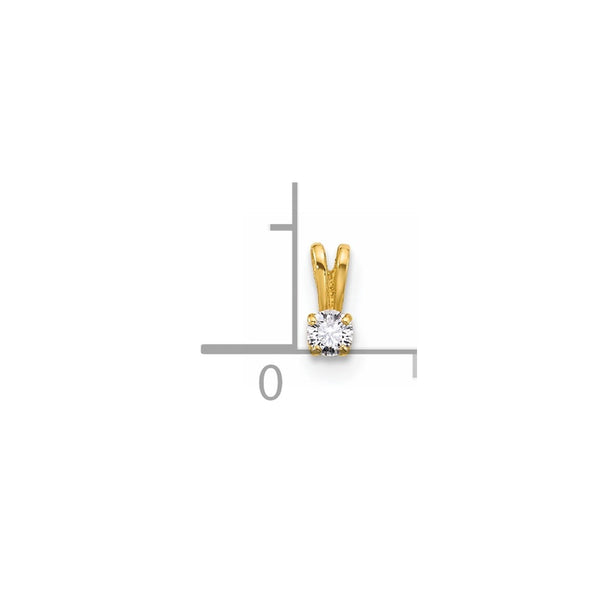 14k Childrens Tiny CZ Pendant