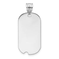 14kw Polished Letter O Initial Dog Tag Pendant