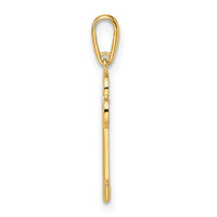 14k CZ Key Pendant
