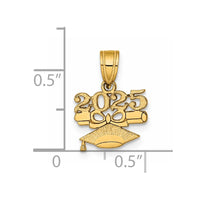 14K Graduation Cap and Diploma 2025 Charm