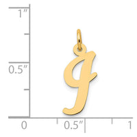 14k Medium Script Letter I Initial Charm