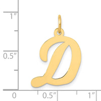 14k Large Script Letter D Initial Charm