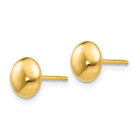 14k 7mm Polished Round Button Post Earrings