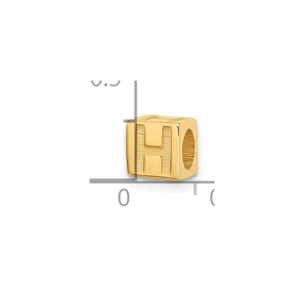 14ky Alphabet Bead Letter H